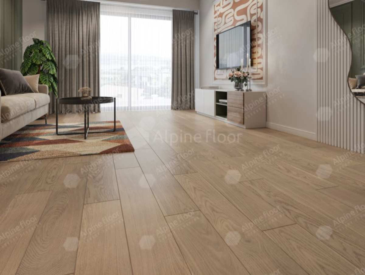 Инженерная доска Alpine Floor Villa Дуб Милкшейк 1200x165x12 мм, EW201-10