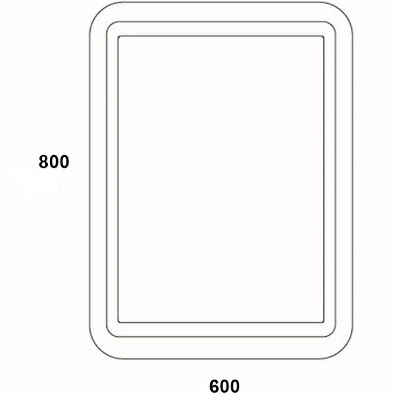 Зеркало Континент Lucia LED 60x80 см с подсветкой ЗЛП491