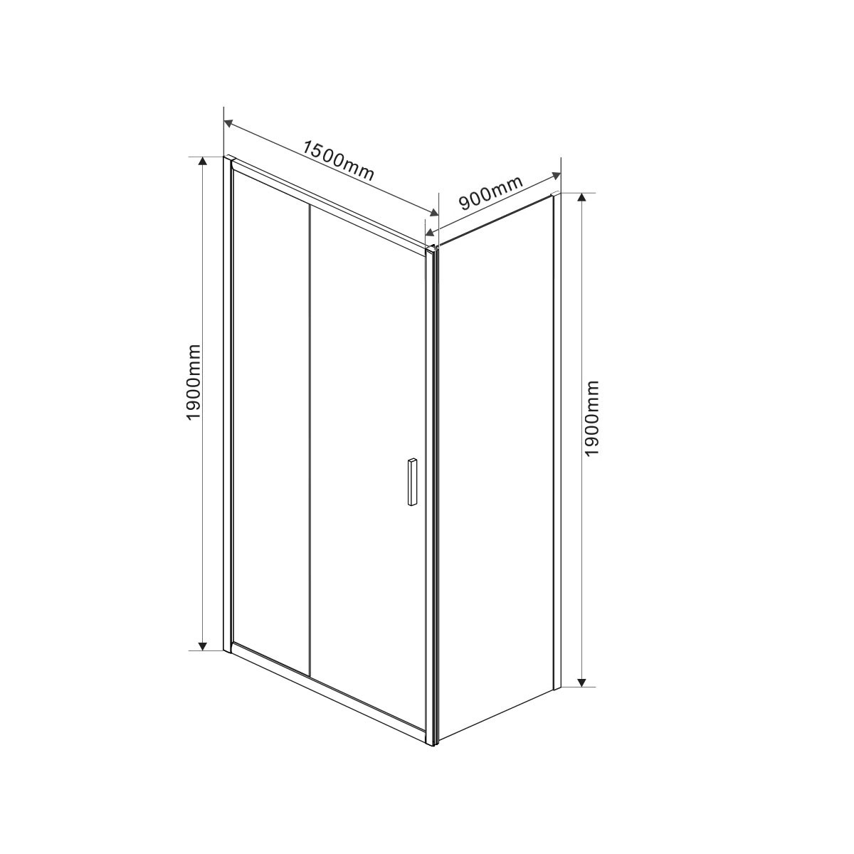 Душевой уголок Vincea Garda VSR-1G9015CLB 150x90 черный, прозрачный