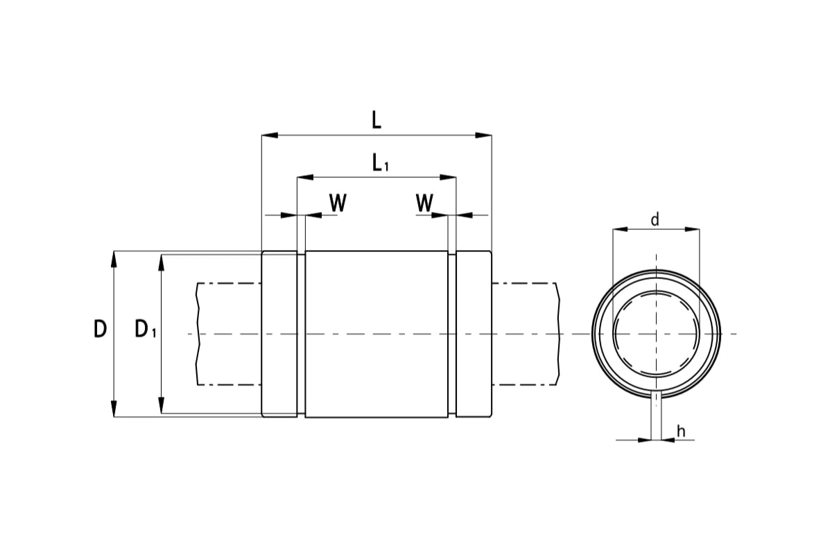 Линейный подшипник TECHNIX KBS2045PP LME20UUAJTEСHNIX