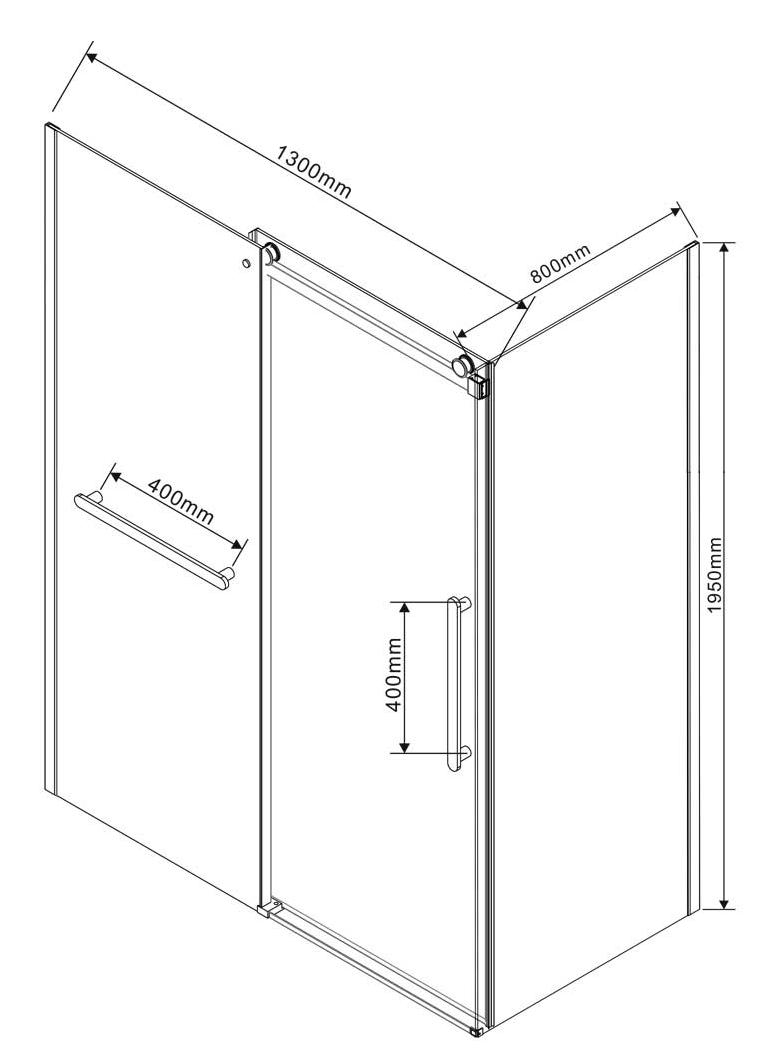 Душевой уголок Vincea Como Soft VSR-1CS8013CL 130x80 хром, прозрачный