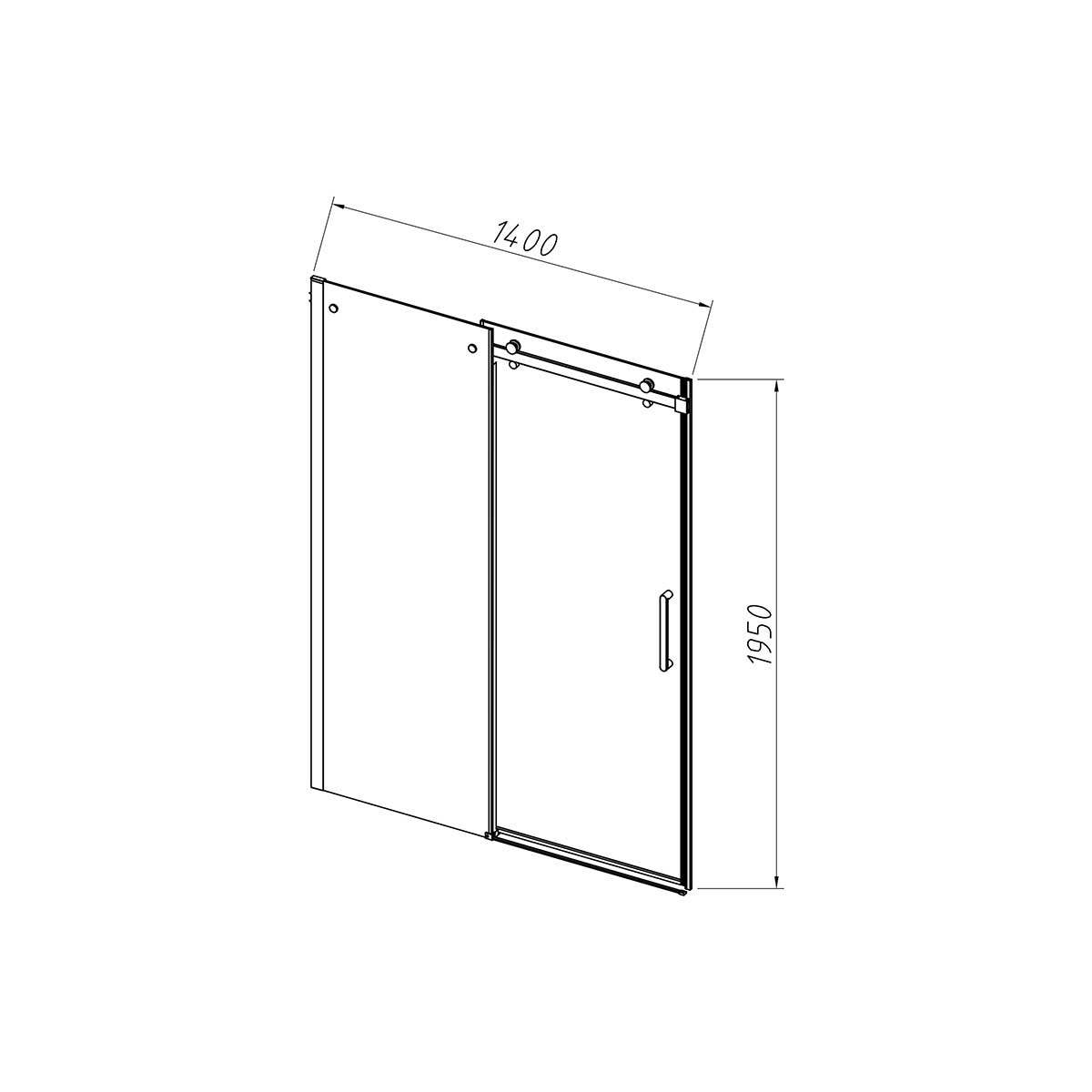 Душевая дверь Vincea Como-N VDS-4CN140CLB 140x195 черный, прозрачная