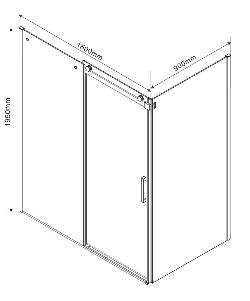 Душевой уголок Vincea Como VSR-1C9015CL 150x90 хром, прозрачный