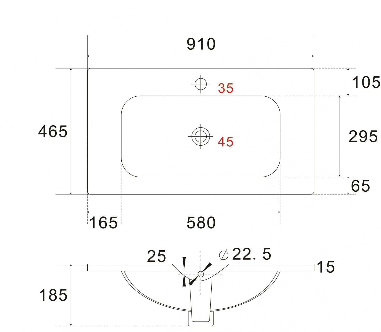 Тумба с раковиной Art&Max Elegant 90 см, LED подсветка, капучино