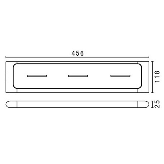 Полка Art&Max Platino AM-E-3982AL хром