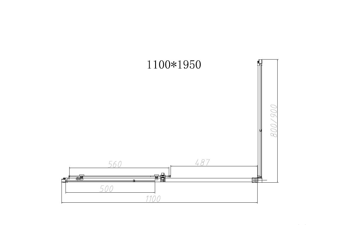 Душевой уголок Vincea Slim-N VSR-4SN8011CL 110x80 хром, стекло прозрачное