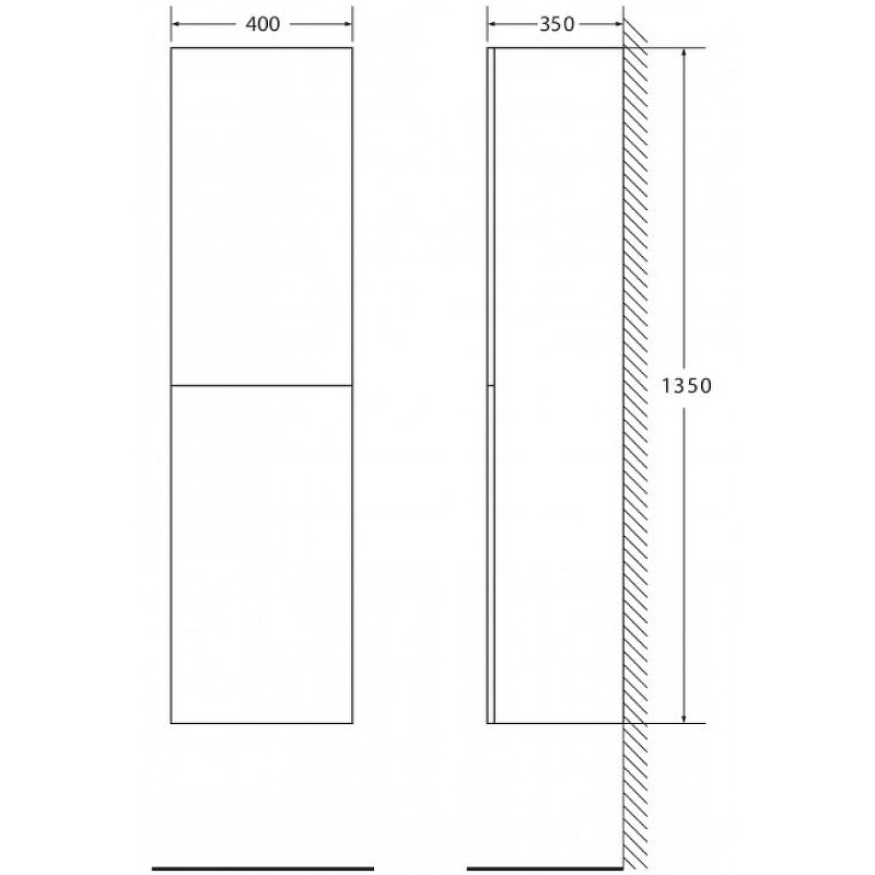 Шкаф пенал BelBagno Luce 40x135 см