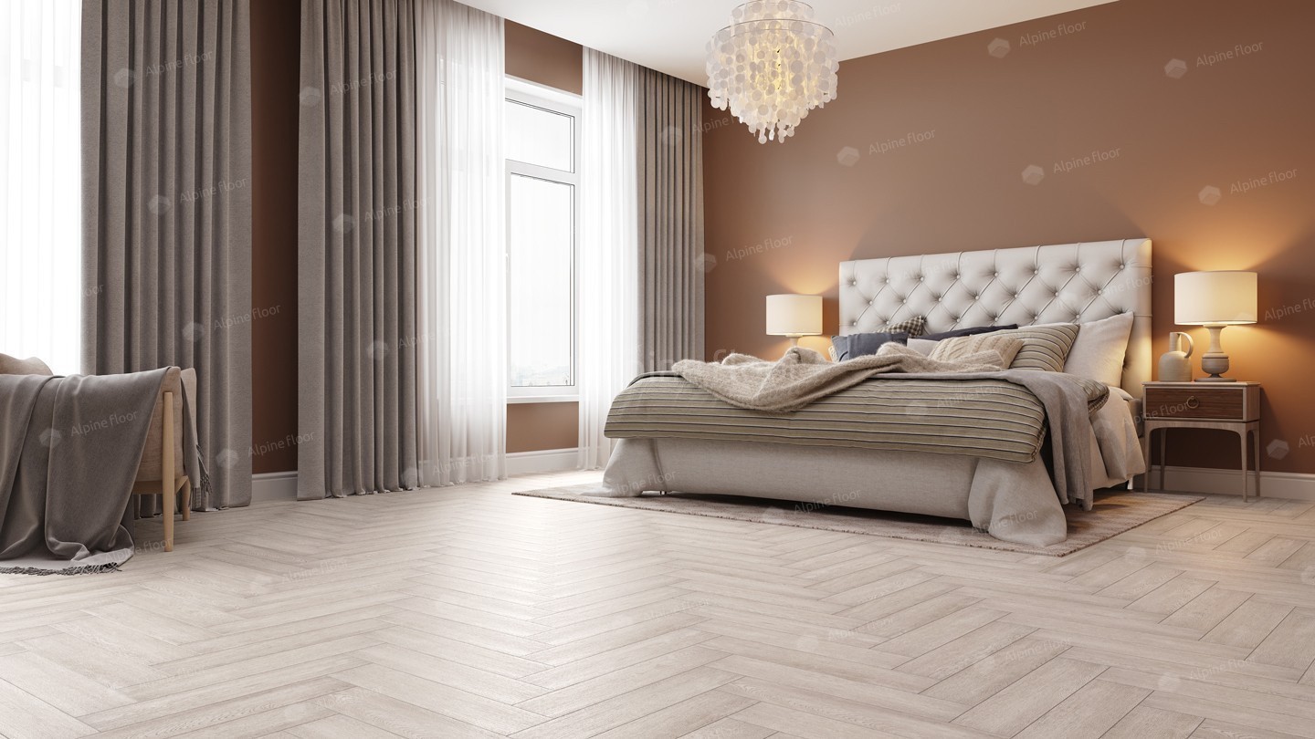 SPC ламинат Alpine Floor Parquet LVT Голубой Лес 590x118x2,5 мм, ECO 16-9