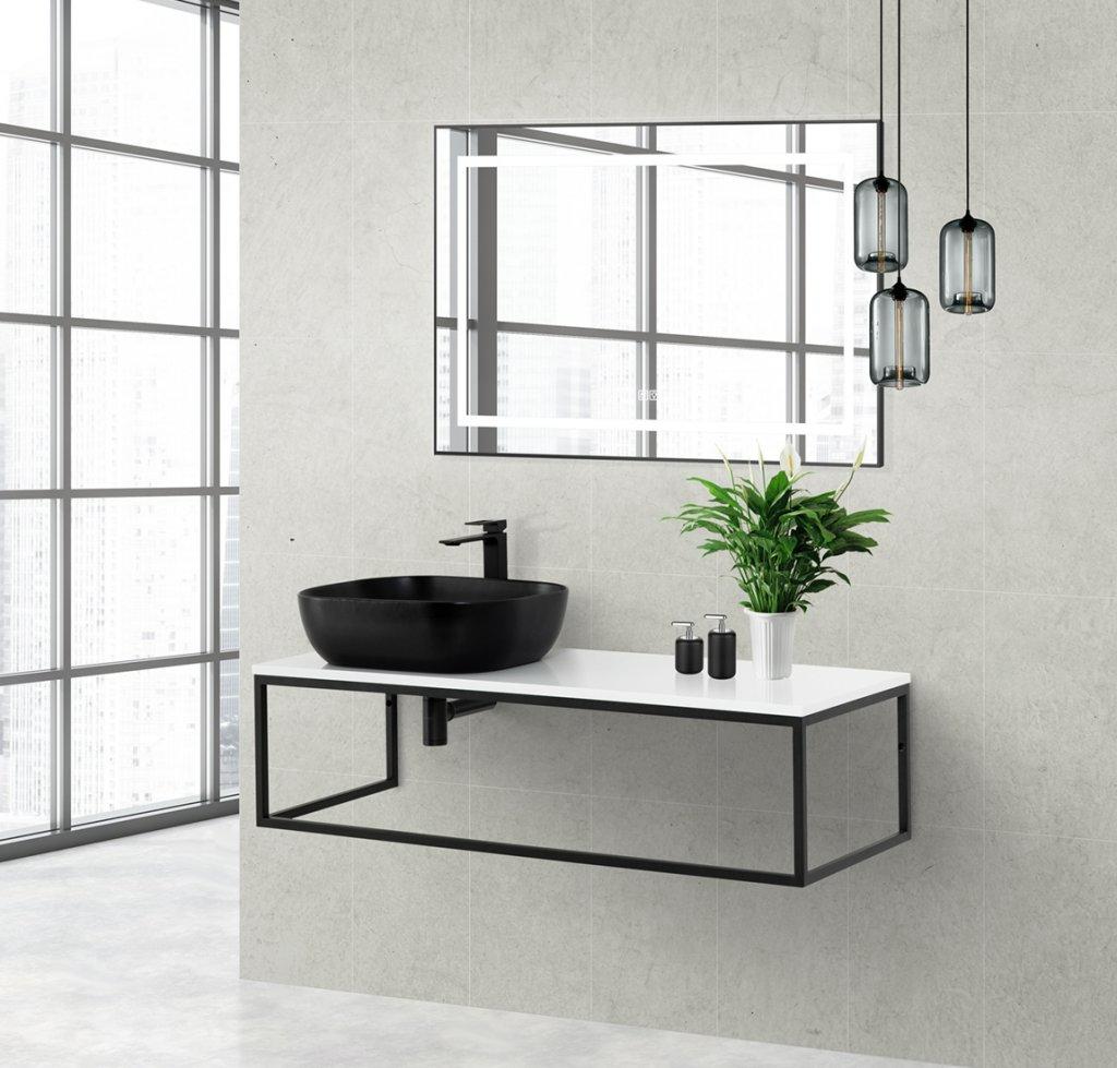 Столешница BelBagno EK-120-AS-BL-L 120 см 1 отв. под смеситель, чаша слева, Bianco Lucido