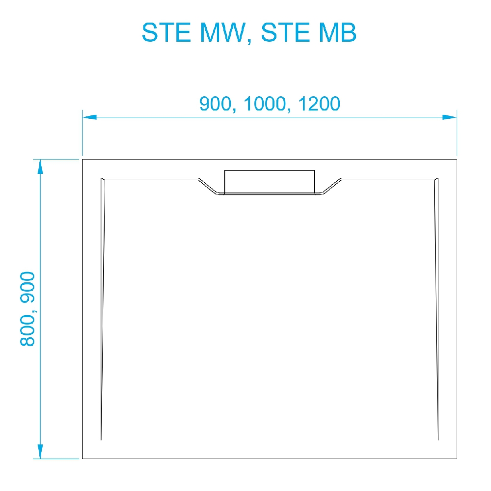 Поддон для душа RGW STE MB 90x90 52341099-14, черный мрамор