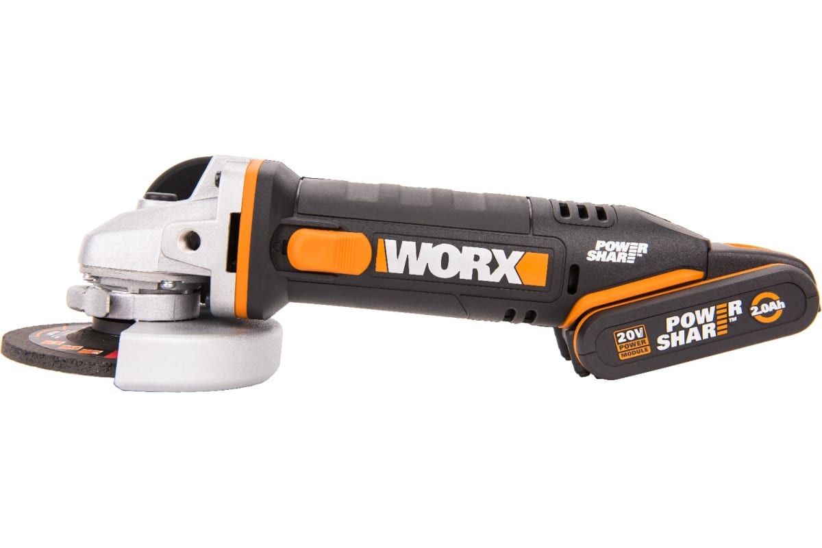 Аккумуляторная угловая шлифмашина Worx кейс WX800