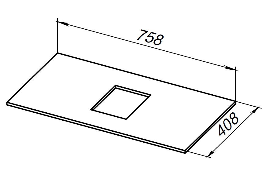 Столешница Allen Brau Priority 80 см graphite structure, 1.31010.GR-S