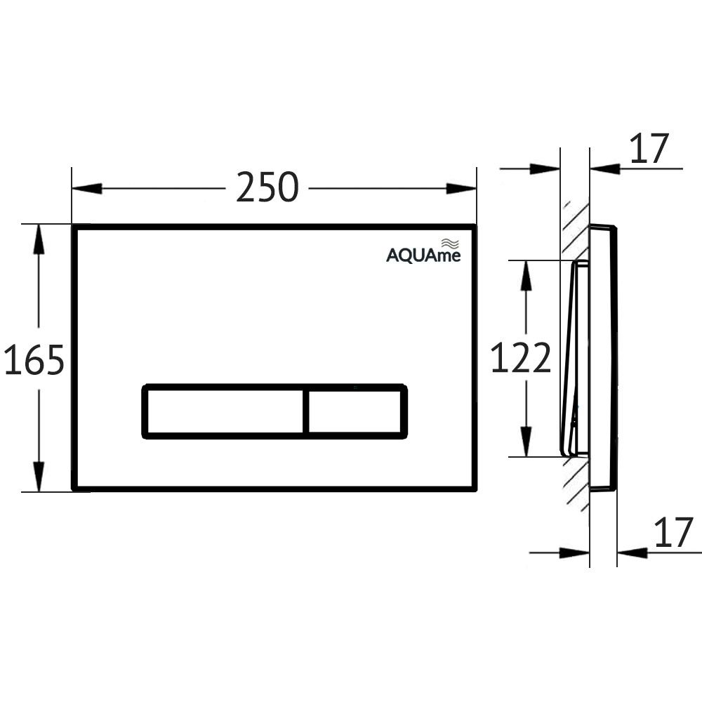 Кнопка смыва AQUAme AQM4103W белый