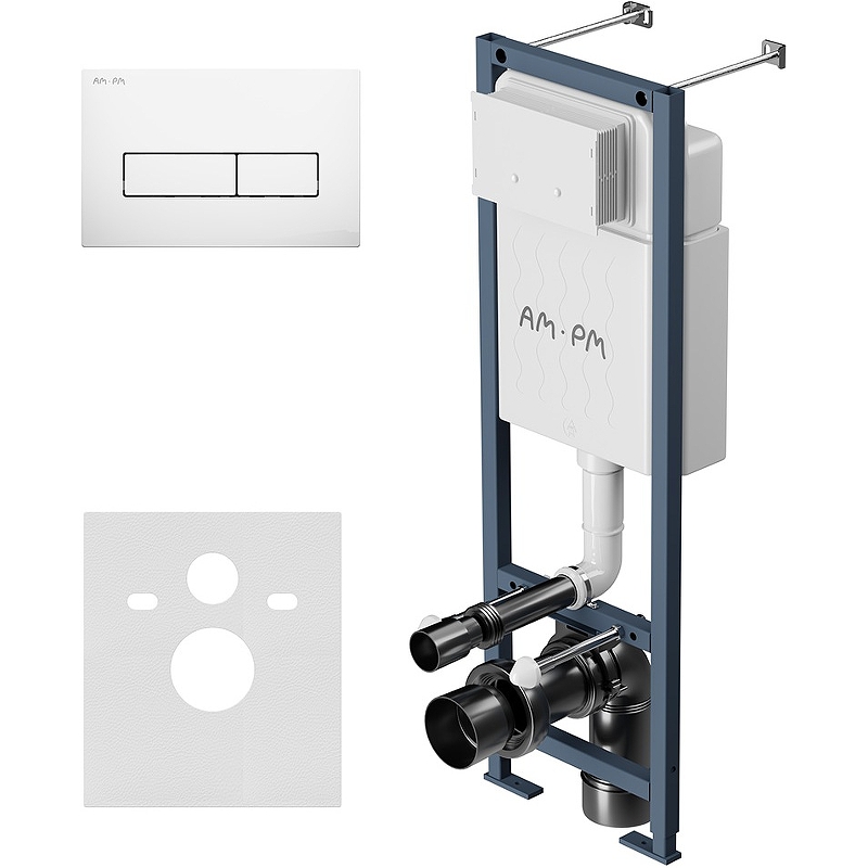 Инсталляция для унитаза Am.Pm ErgoFit I012711.0301 с клавишей, белый глянец