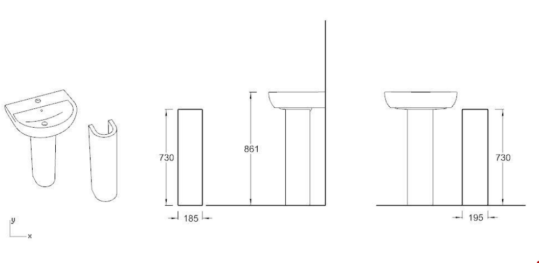 Пьедестал для раковины Kerama Marazzi Pro PRO.col.01