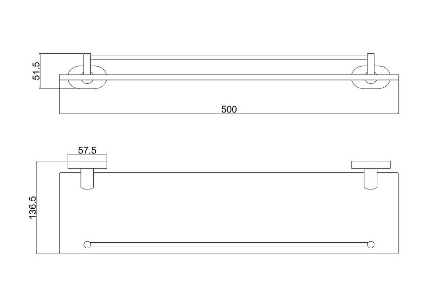 Полка Belz B90107 50 см черный