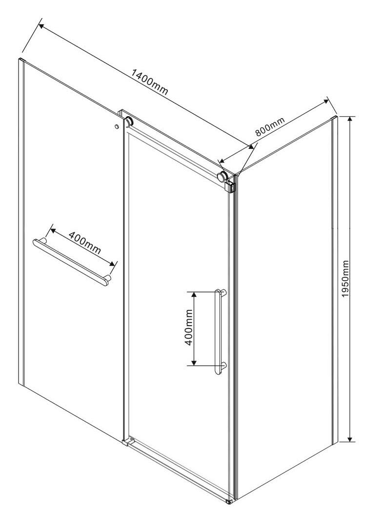 Душевой уголок Vincea Como Soft VSR-1CS8014CL 140x80 хром, прозрачный