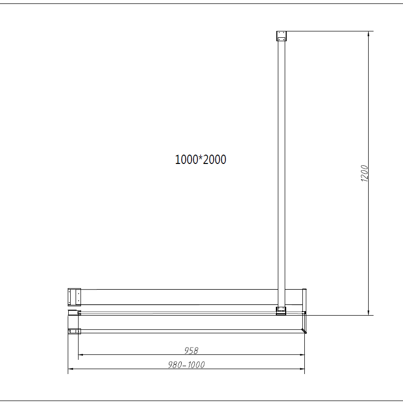 Душевая перегородка Vincea Walk-In VSW-4HR100CLG 100x200 брашированное золото, прозрачное