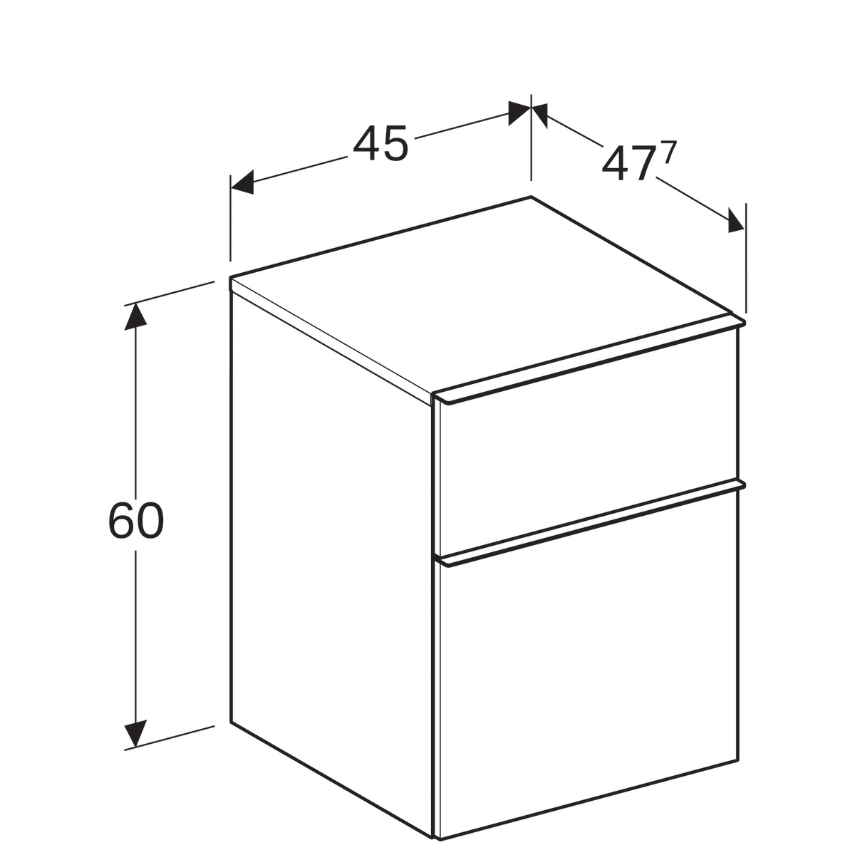 Тумба подвесная Geberit iCon 45 см