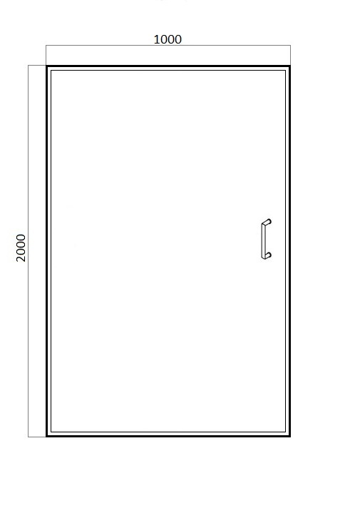 Душевая дверь Bravat Line 100x200 распашная