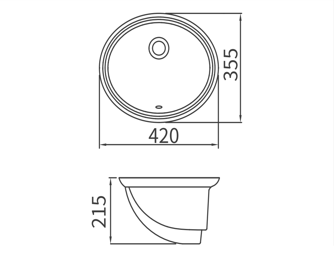 Раковина Arrow AP402E 42 см белый