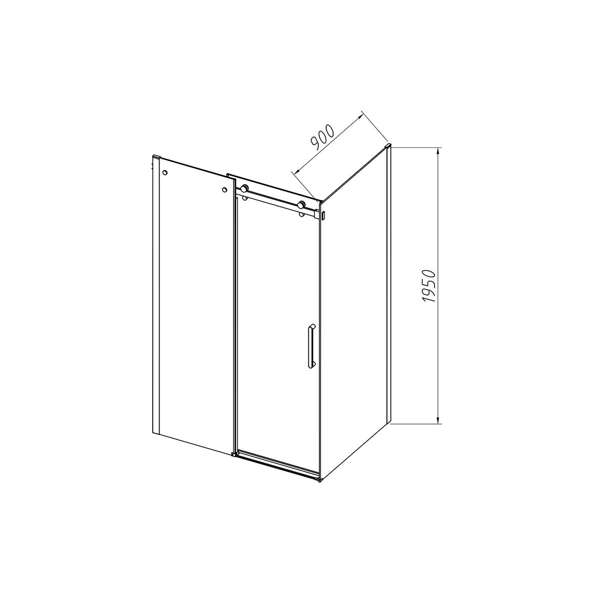 Душевой уголок Vincea Como-N VSR-4CN9016CLB 160x90 черный, прозрачное