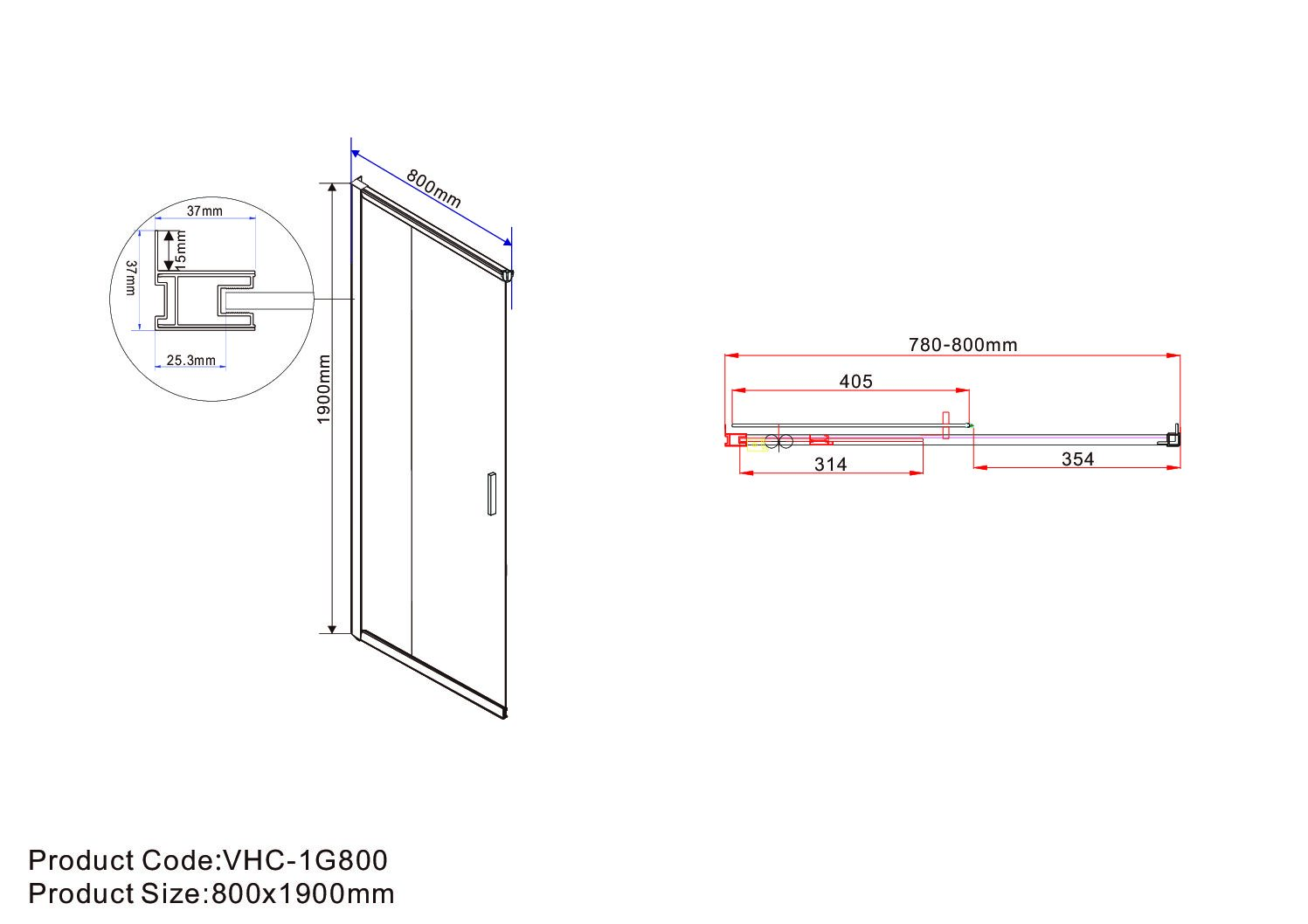 Душевой уголок Vincea Garda VSS-1G8011CLG 110x80 брашированное золото, прозрачный