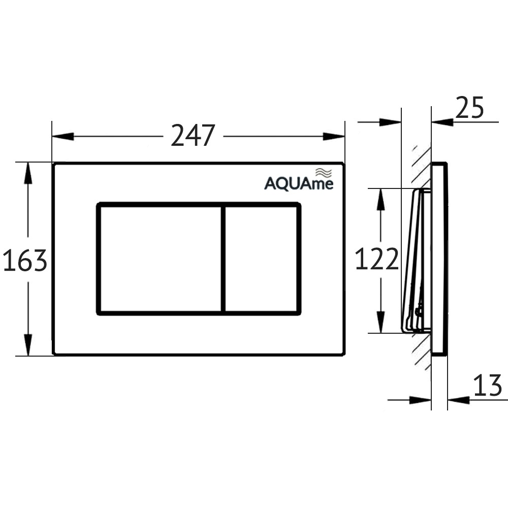 Кнопка смыва AQUAme AQM4102W белый