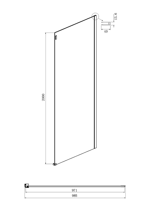 Душевой уголок Ambassador Benefit 160x100 19021205HB-100HB прозрачный, черный