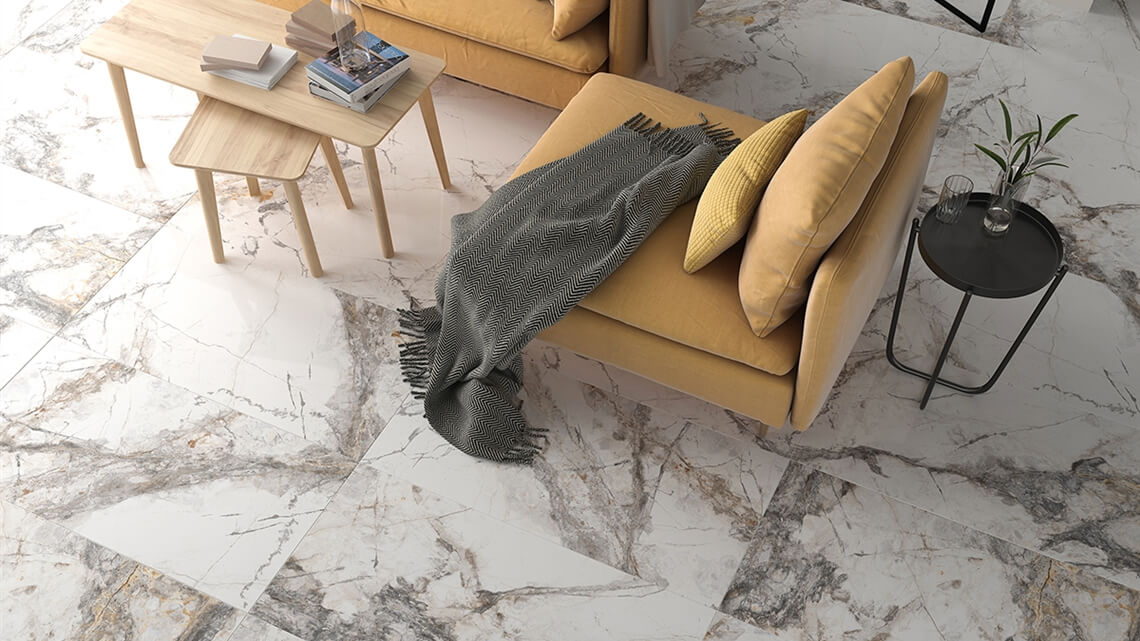 Керамогранит Yurtbay Marble Invisible Grey Satinato 60x120 см, P15201.6