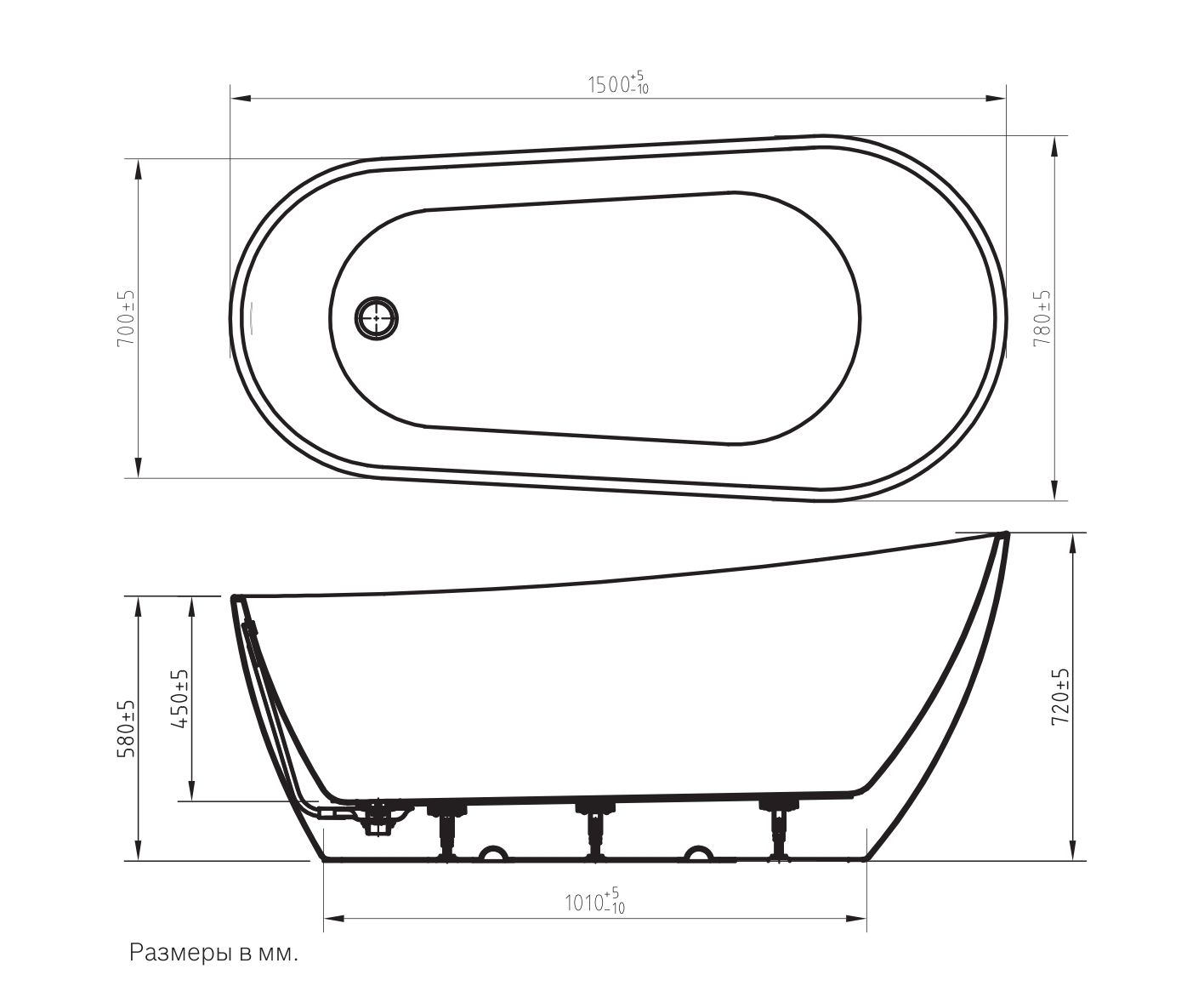 Акриловая ванна Art&Max AM-TITO-1500-780 150x78 белый