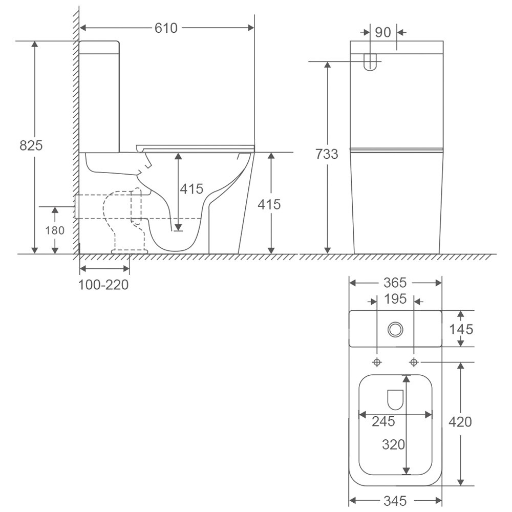 Унитаз-компакт WeltWasser Gelbach ST 001 GL-BL черный глянец 10000011158