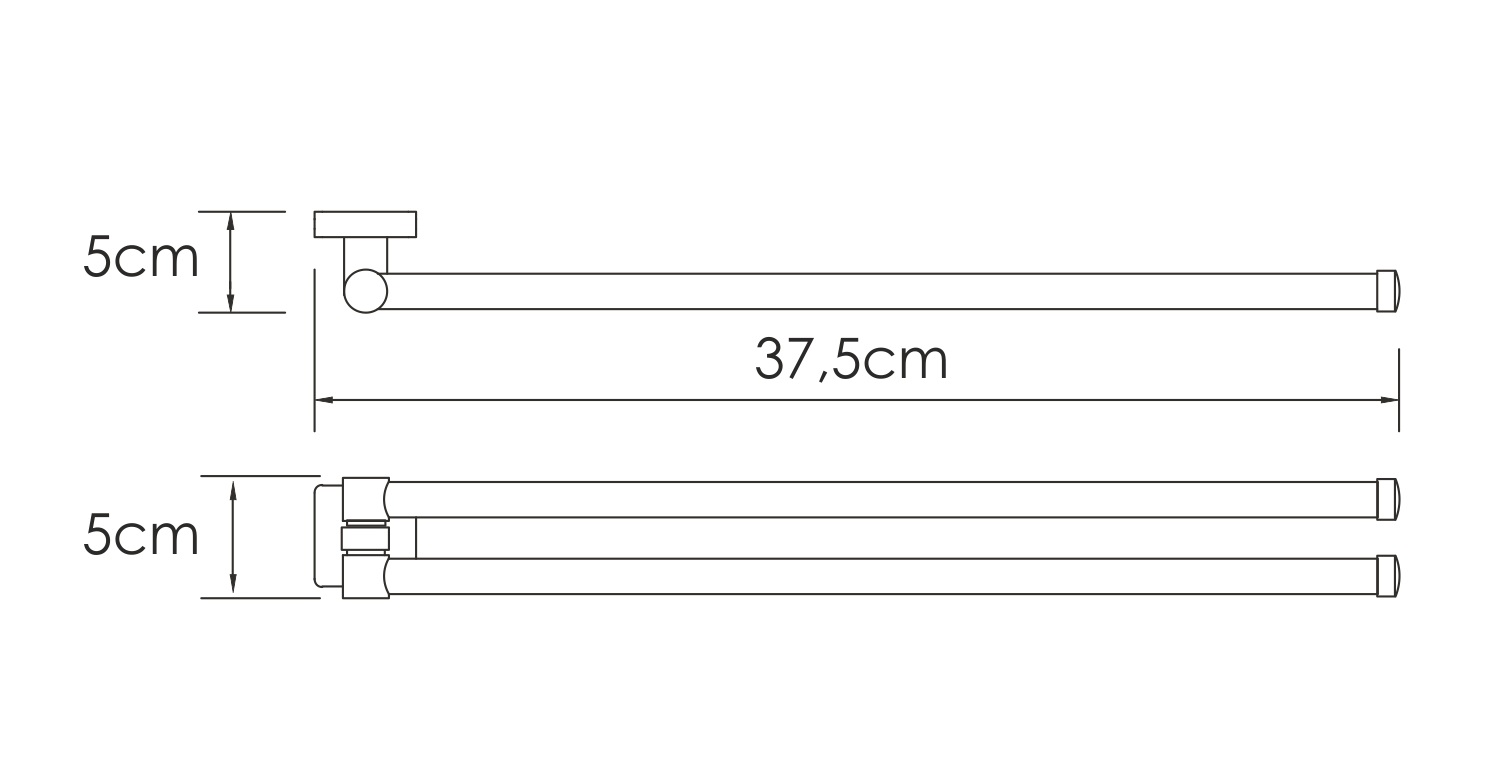 Полотенцедержатель WasserKRAFT Rhin K-8731 никель