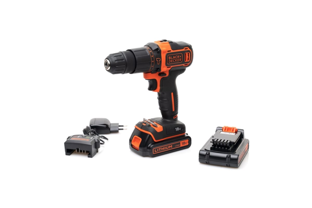 Ударная дрель-шуруповерт Black&Decker BDCHD18KB-XK