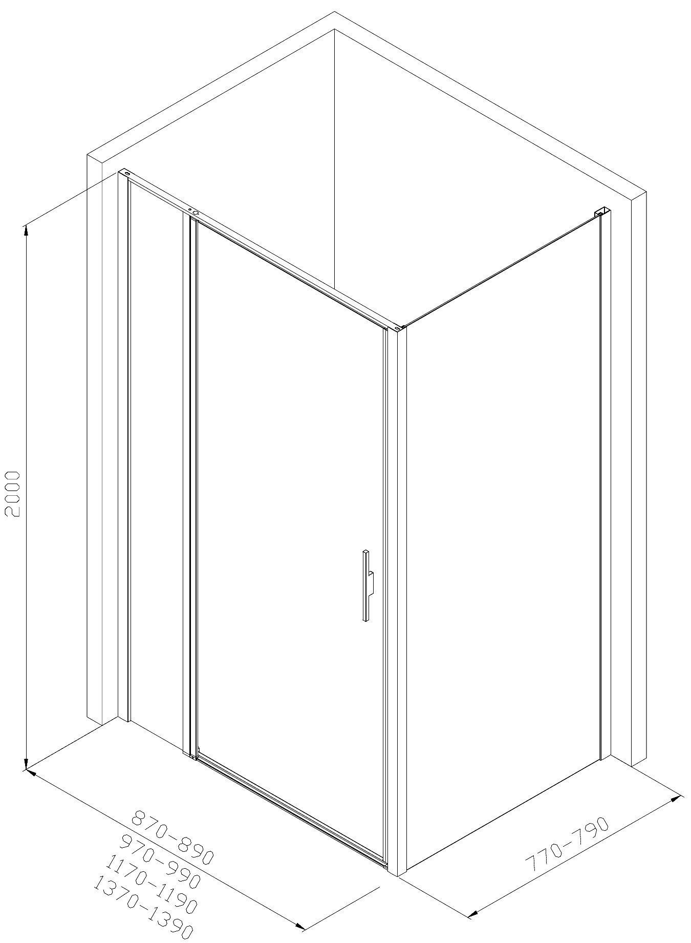 Душевой уголок Allen Brau Priority 90x80 3.31027.BBA + 3.31042.BBA, прозрачный, черный браш