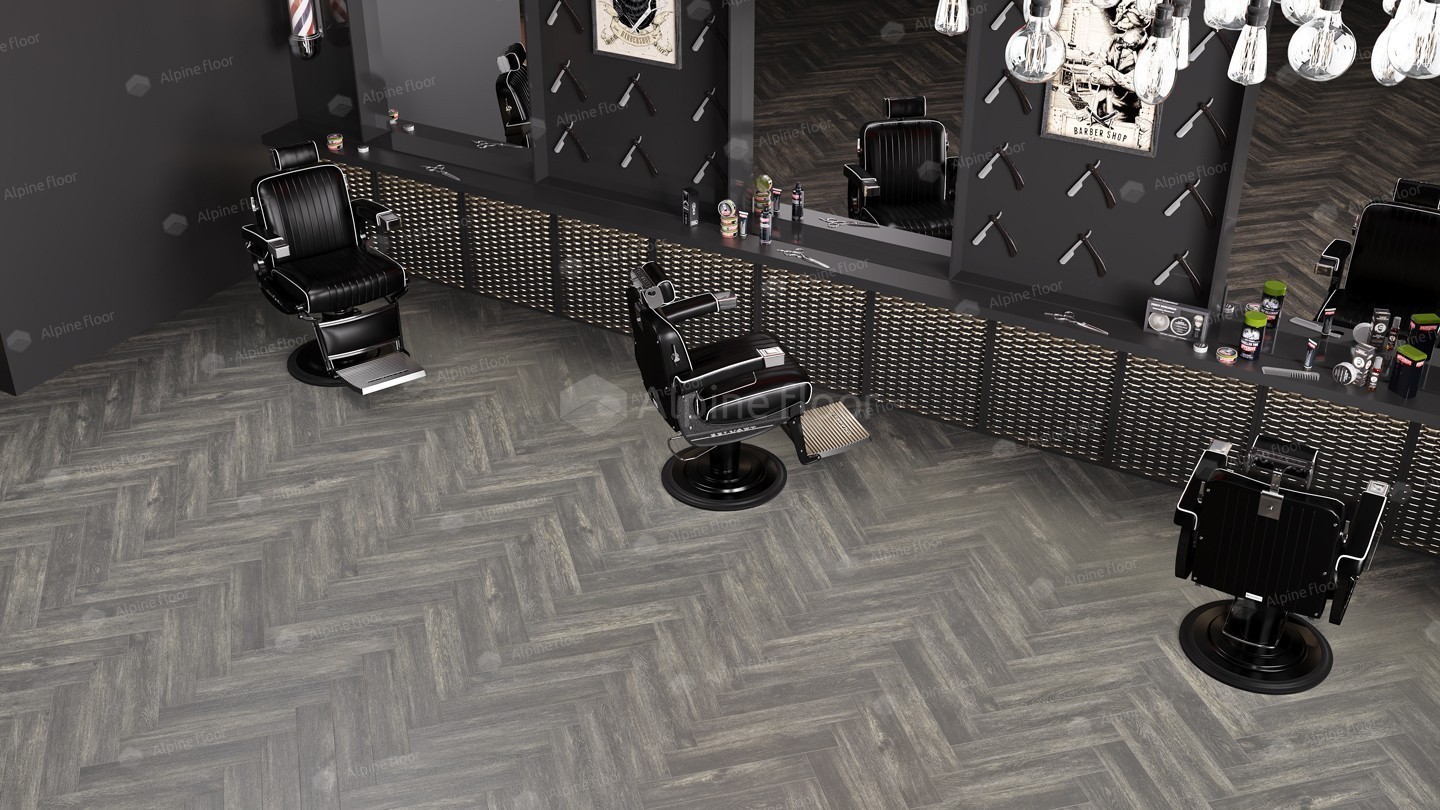 SPC ламинат Alpine Floor Parquet LVT Венге Грей 590x118x2,5 мм, ECO 16-8