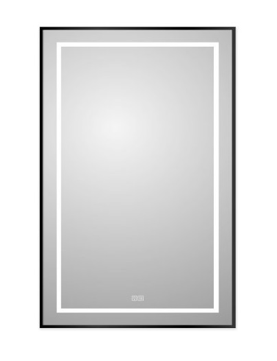 Зеркало BelBagno SPC-KRAFT-500-900-LED-TCH-WARM-NERO 50x90 см антипар, черный