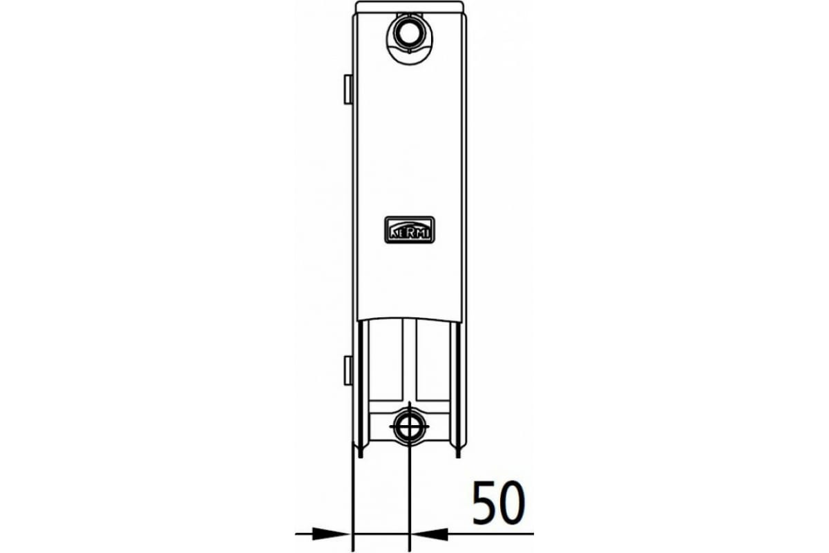 Стальной панельный радиатор Kermi Profil-K FK O 22/300/1200 боковое подключение белый RG008V5K86GBA4