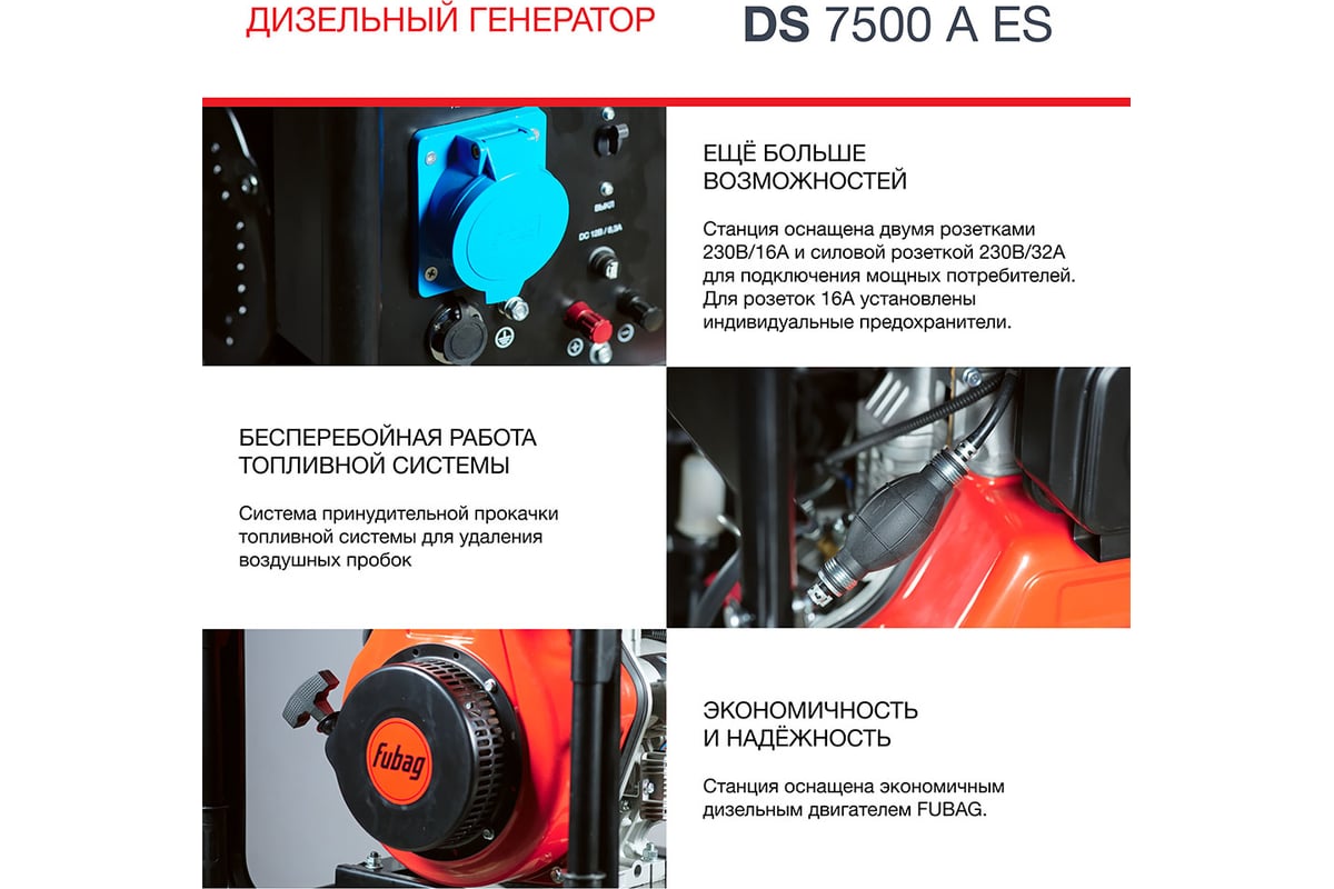 Электростанция дизельная Fubag ds7500aes 646234