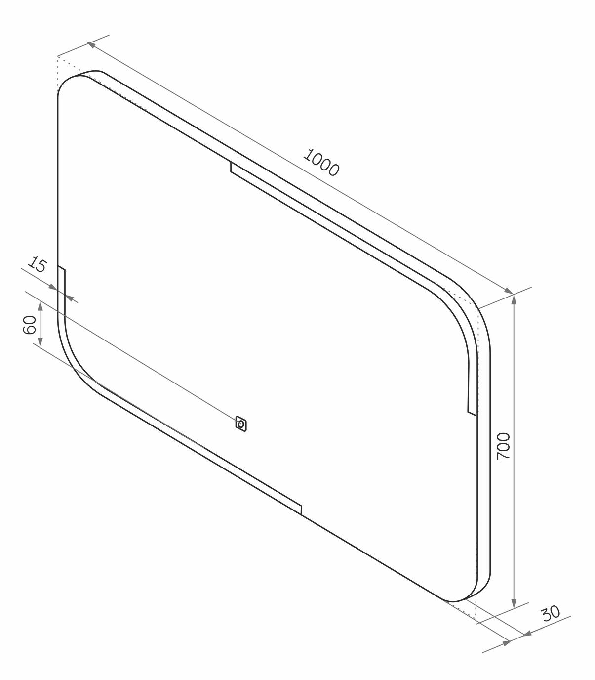 Зеркало Континент Raison LED 100x70 см с подсветкой ЗЛП487