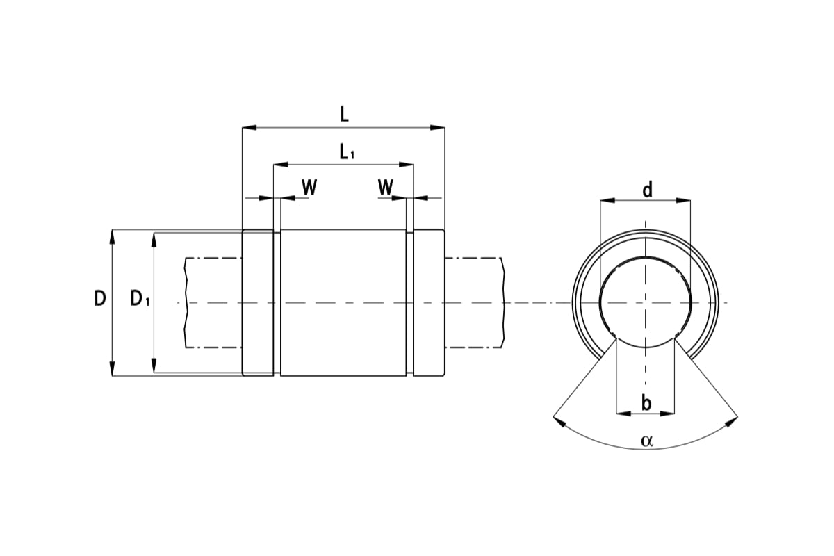 Линейный подшипник TECHNIX LME16UUOP/KBO1636PP