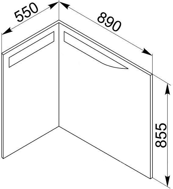 Зеркало De Aqua Трио Люкс 90x85 см, с подсветкой, L