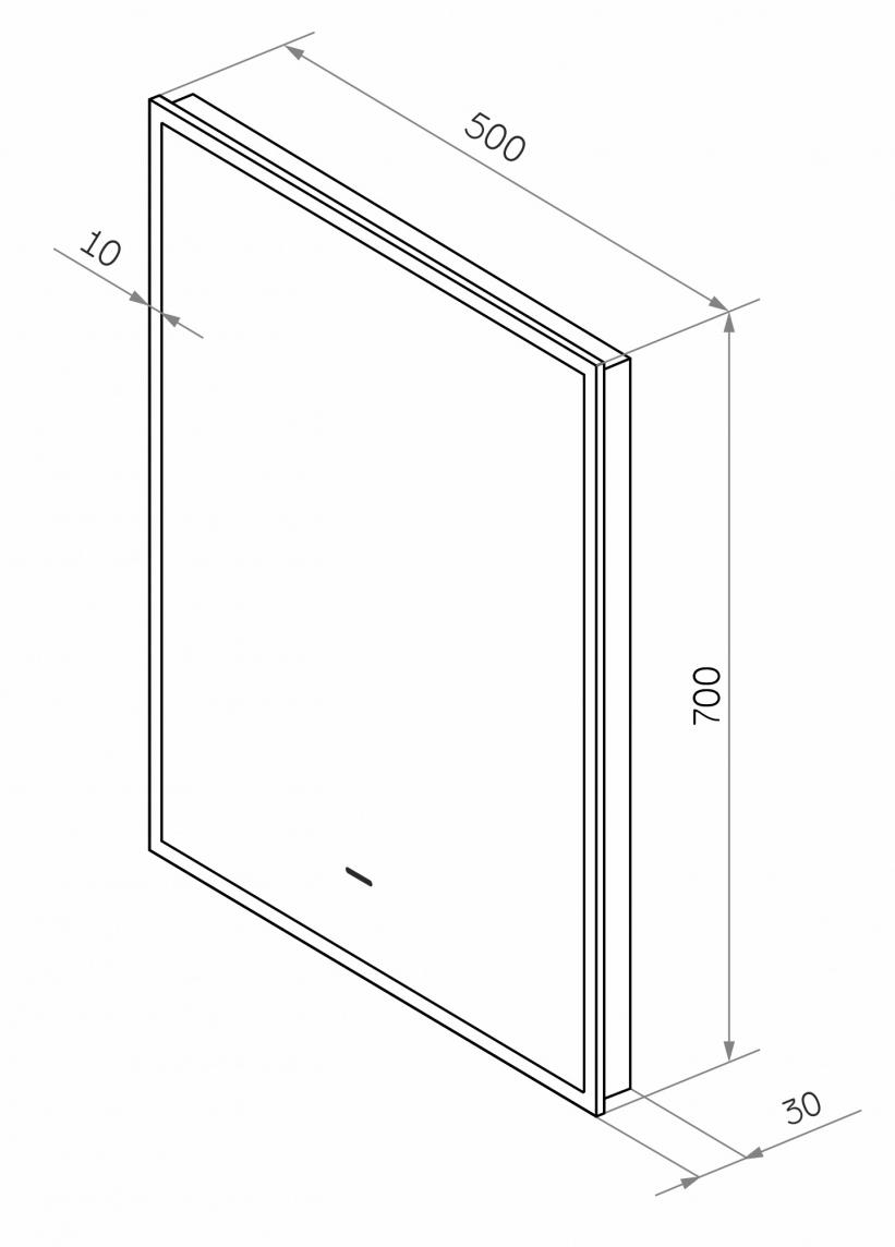 Зеркало Континент Amer LED 50x70 см с подсветкой ЗЛП1525