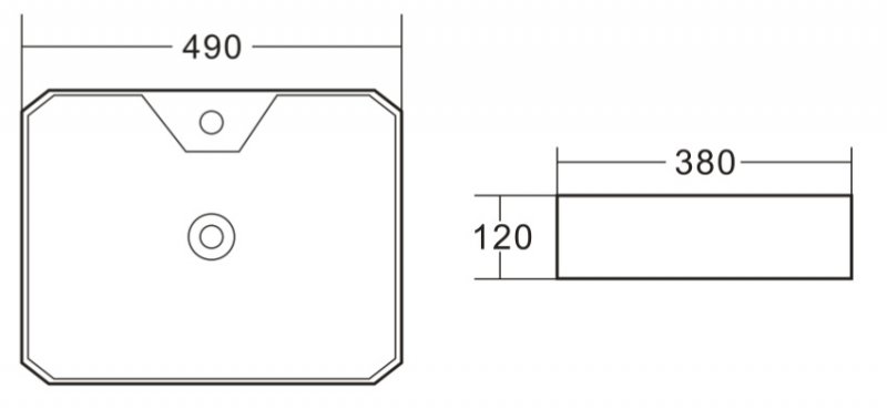 Раковина BelBagno BB1387 49 см