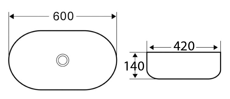 Раковина BelBagno BB1084 60 см