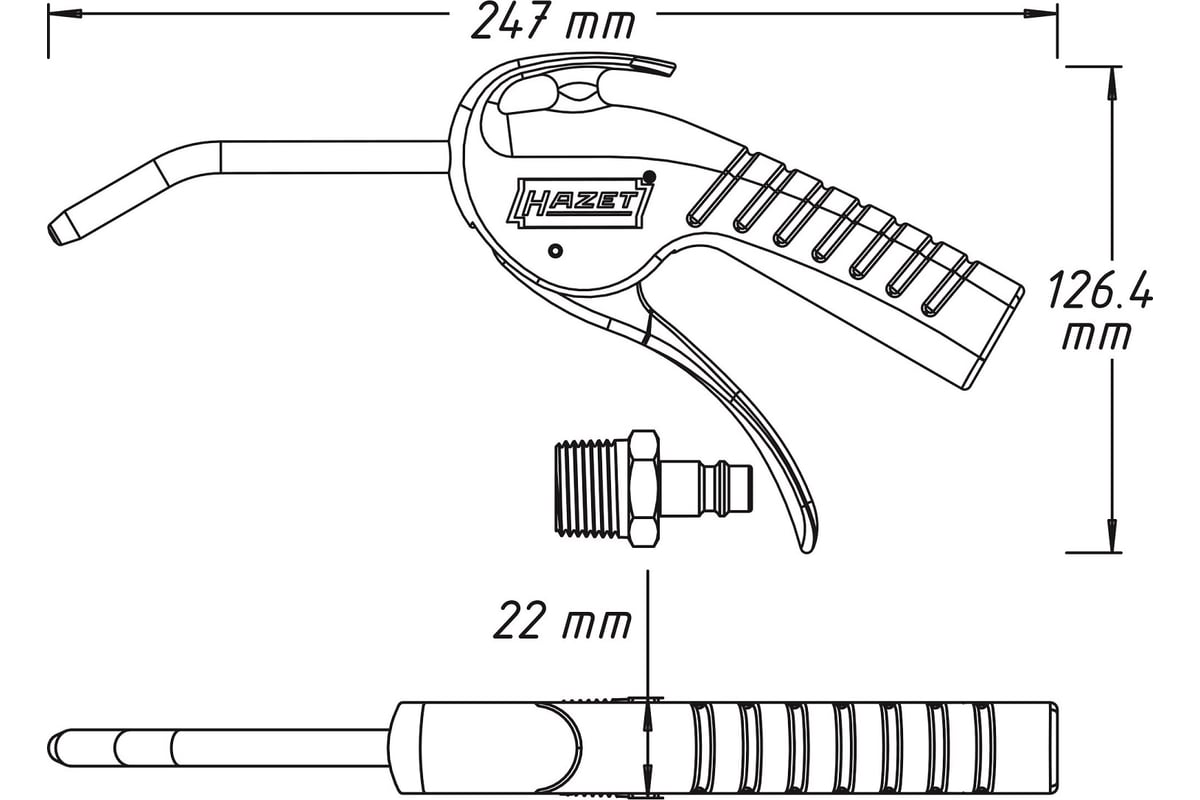 Пистолет для обдува Hazet 9040P-1
