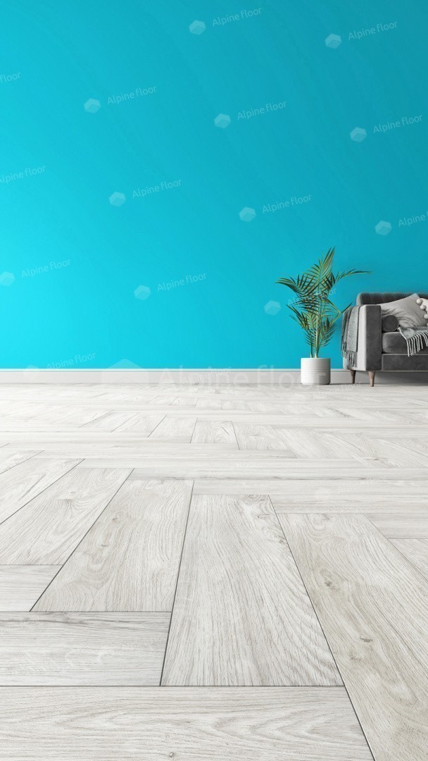 SPC ламинат Alpine Floor Parquet LVT Снежный 590x118x2,5 мм, ECO 16-11