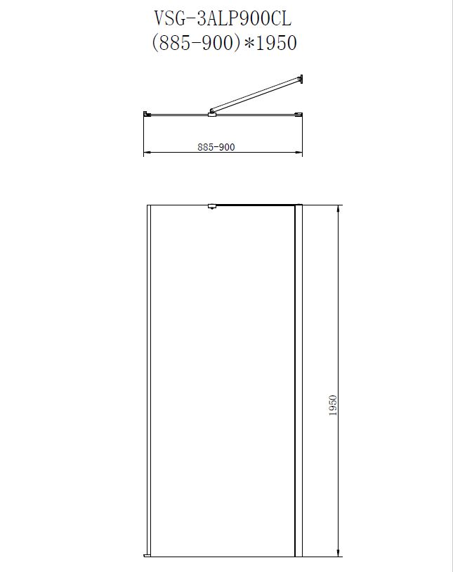 Душевой уголок Vincea Alpha VSR-3ALP9095CL 95x90 хром, прозрачное