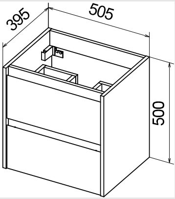 Мебель для ванной BelBagno Kraft 39-500 50 см Rovere Tabacco