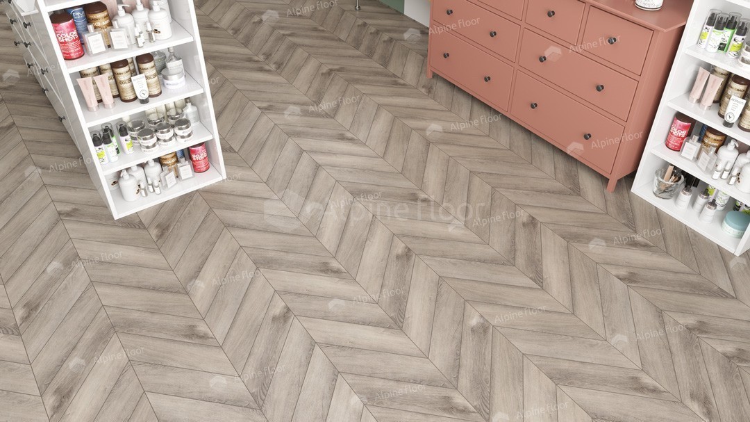 Виниловый ламинат Alpine Floor Chevron Alpine LVT Дуб Исида 555x127x2.5 мм, ECO 20-8A